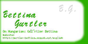 bettina gurtler business card